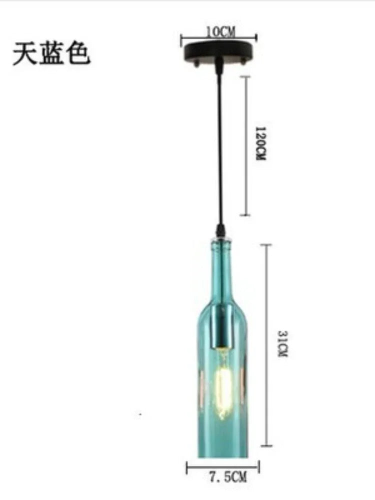 lustre nordique créatif moderne en forme de bouteille de bière