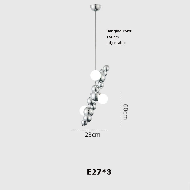 lustre suspendu led à intensité variable artistique