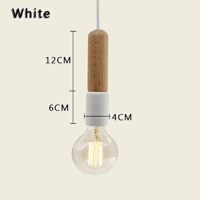 Bois moderne suspension LED lumières cuisine nordique décor à la maison lampe suspendue Restaurant plafond Lustre Lustre chambre luminaire