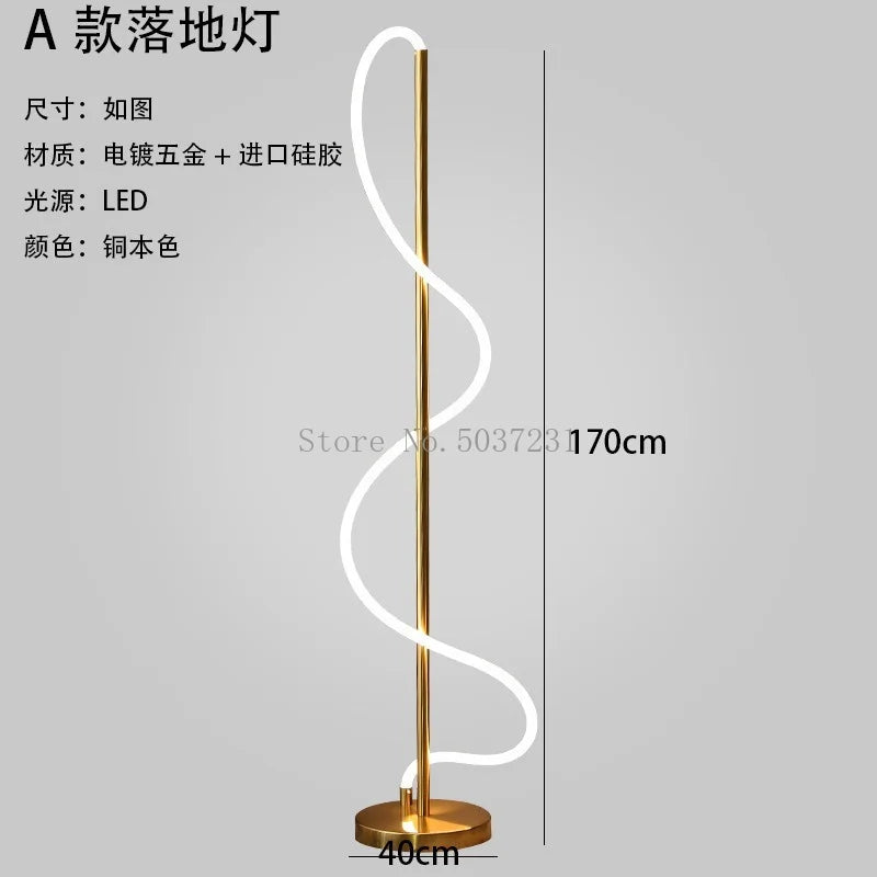 lampadaire led moderne design nordique créatif pour intérieur