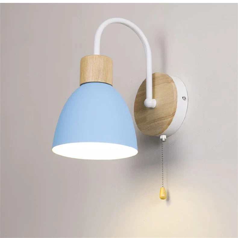 applique nordique moderne macaron avec interrupteur led décoration maison