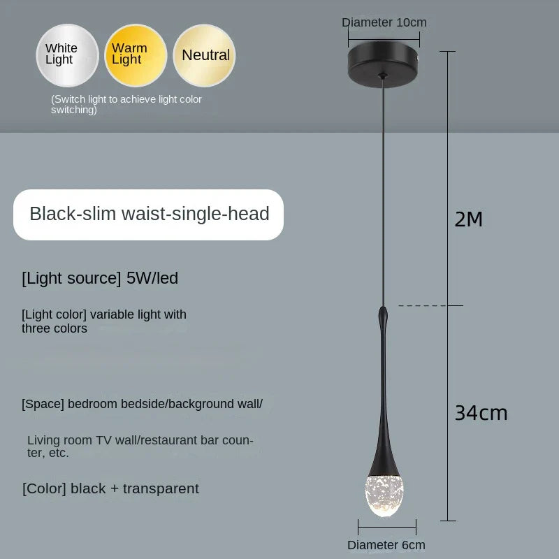 Suspension en cristal au design moderne