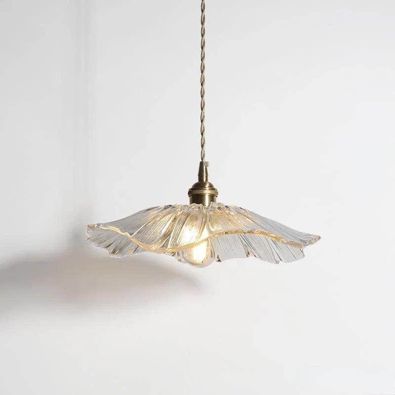 Suspension Vintage en verre de fleur