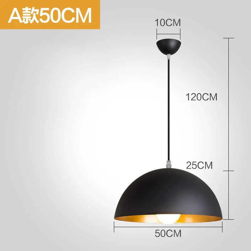 lustre industriel rétro led en fer nordique suspension éclairage