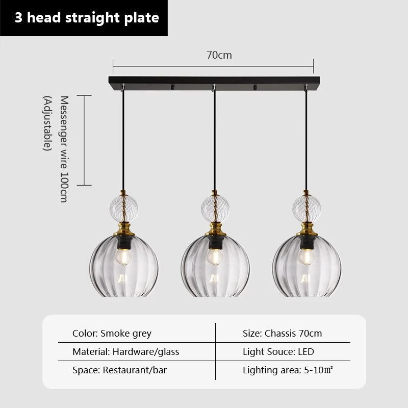 suspension bonbon verre luminaire déco maison