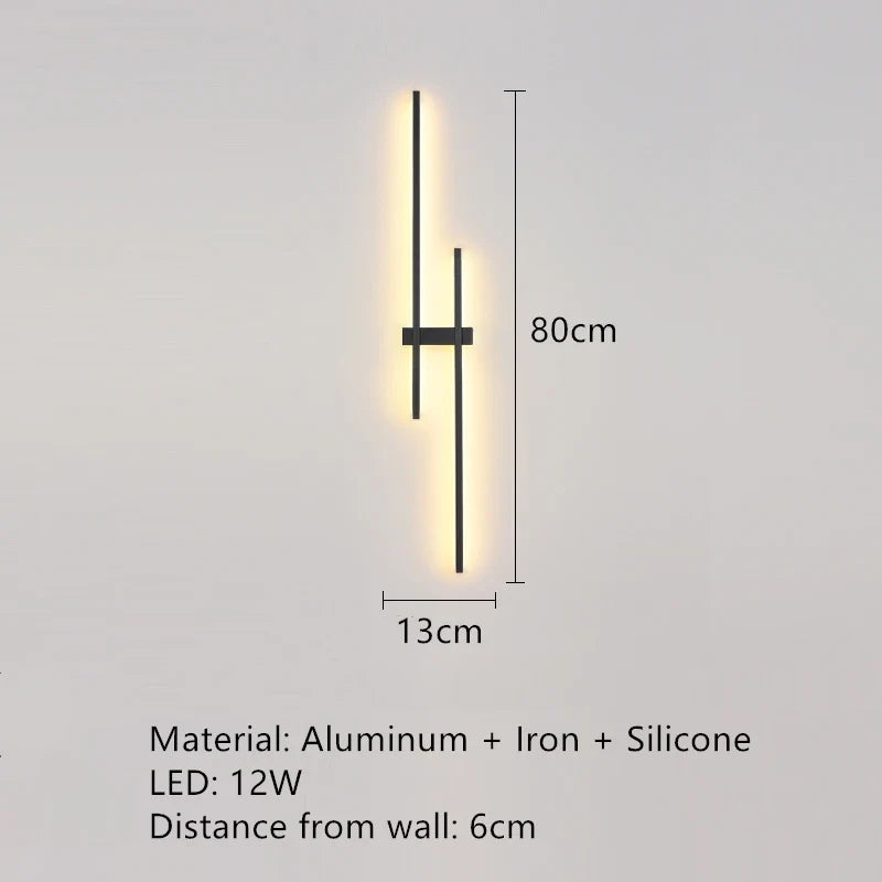 applique murale led minimaliste art déco appliques aluminium