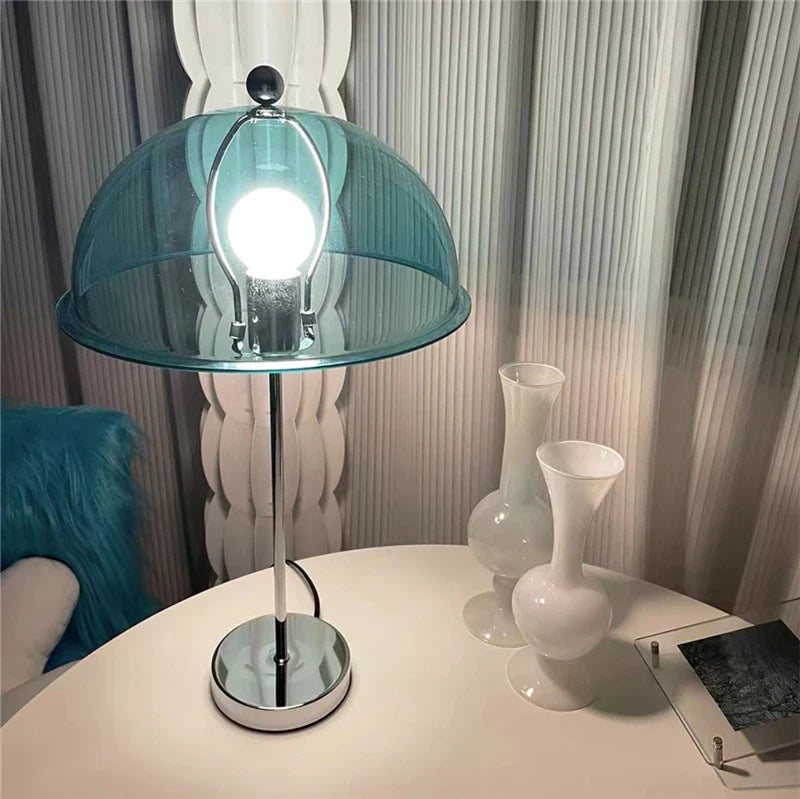 lampadaire led rétro en acrylique avec abat-jour coloré nordique