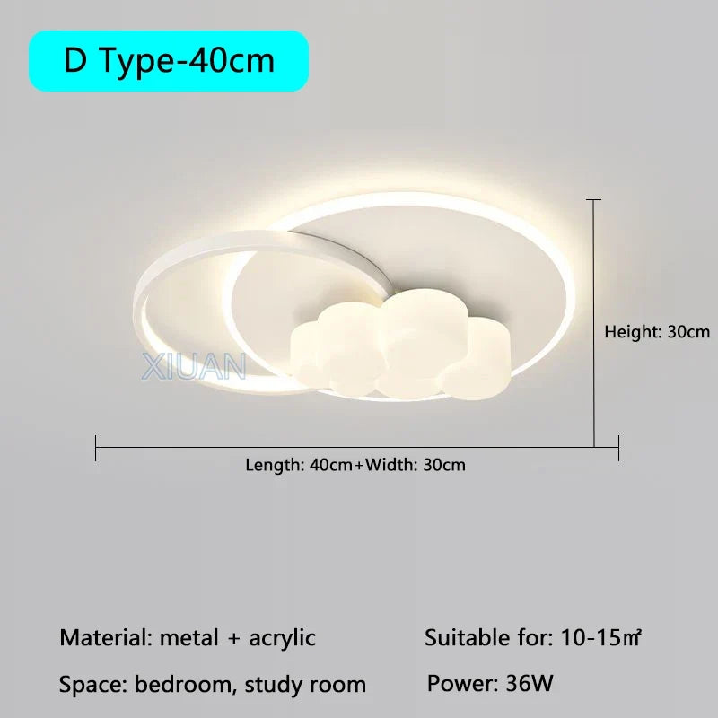plafonnier minimaliste avec bulle suspendue et lustre en nuage
