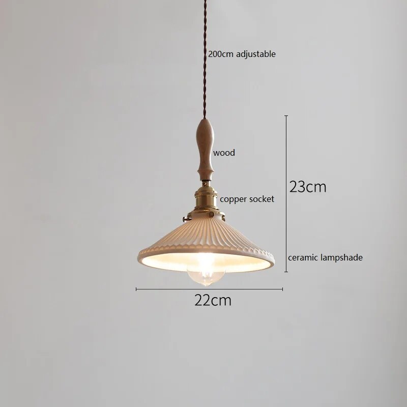 Suspension design led papillon céramique et bois