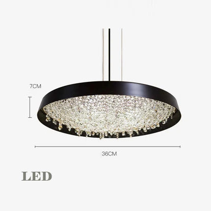 lustre moderne minimaliste en cristal pour éclairage intérieur