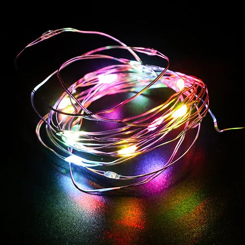 lot de 10 lampes à vin en liège à led pour fêtes d'anniversaire