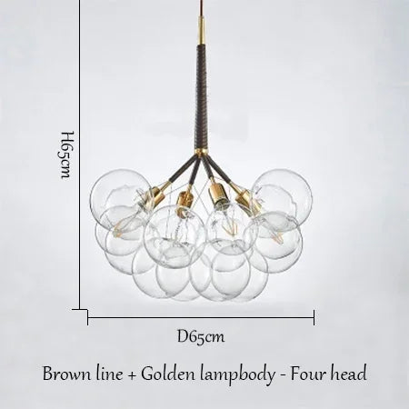 lustre moderne en verre lumineux pour décoration intérieure