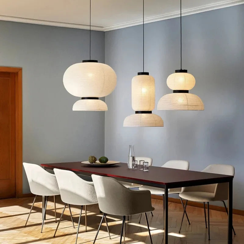 SANDYHA lanterne chinoise papier de riz lustre Art décor concepteur lampe à LED chambre salon salle à manger suspension éclairage fait à la main
