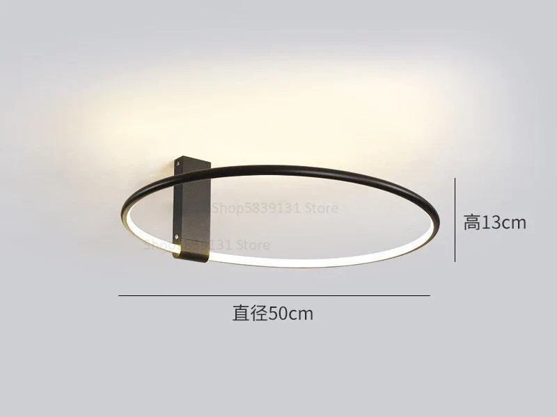 plafonnier circulaire moderne à led avec rotation créative à 360 degrés