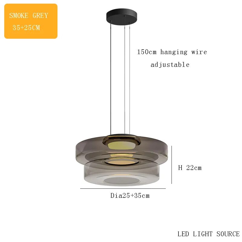 Lustre en verre minimaliste italien