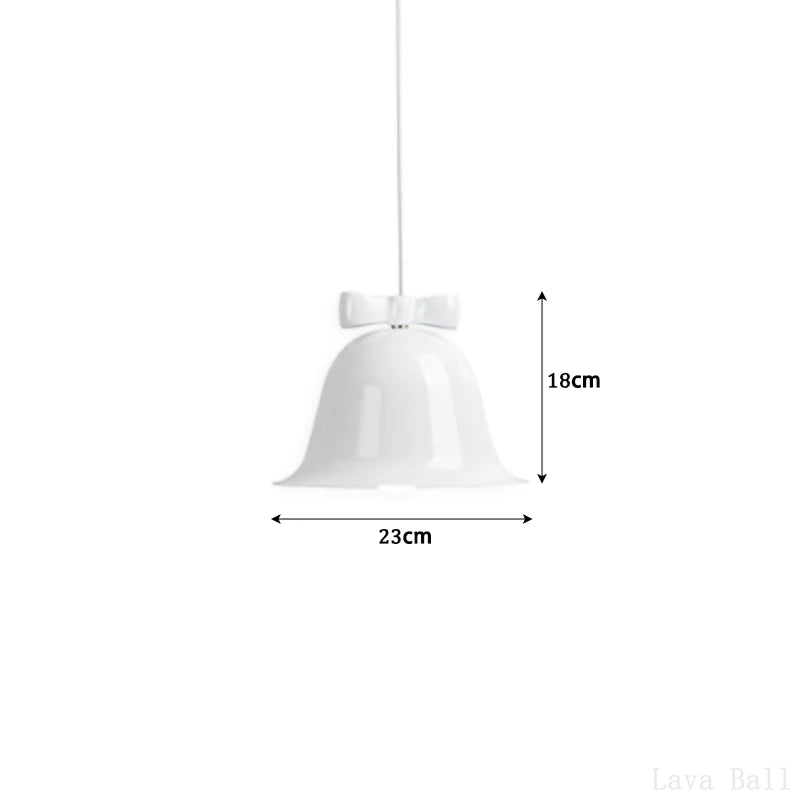 suspension modernes en forme de cloche avec nœud décoratif