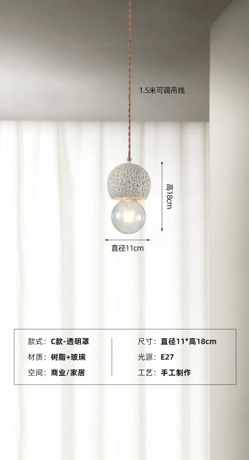 suspension wabi-sabi design luminaire nordique créatif pour intérieur