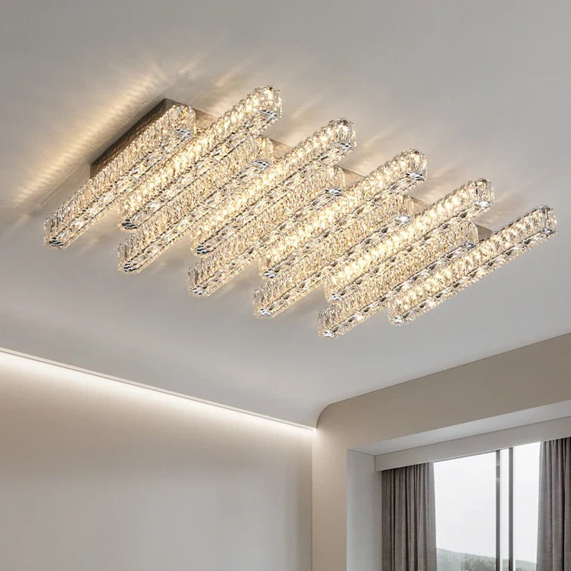 Plafonnier moderne de luxe en cristal