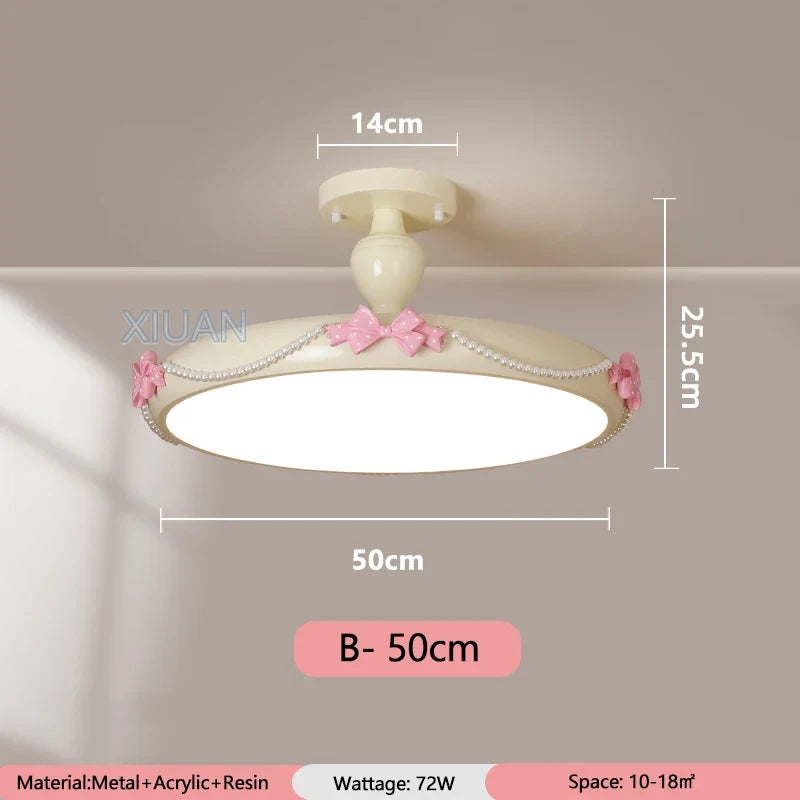 plafonnier romantique pour chambre de princesse en perles