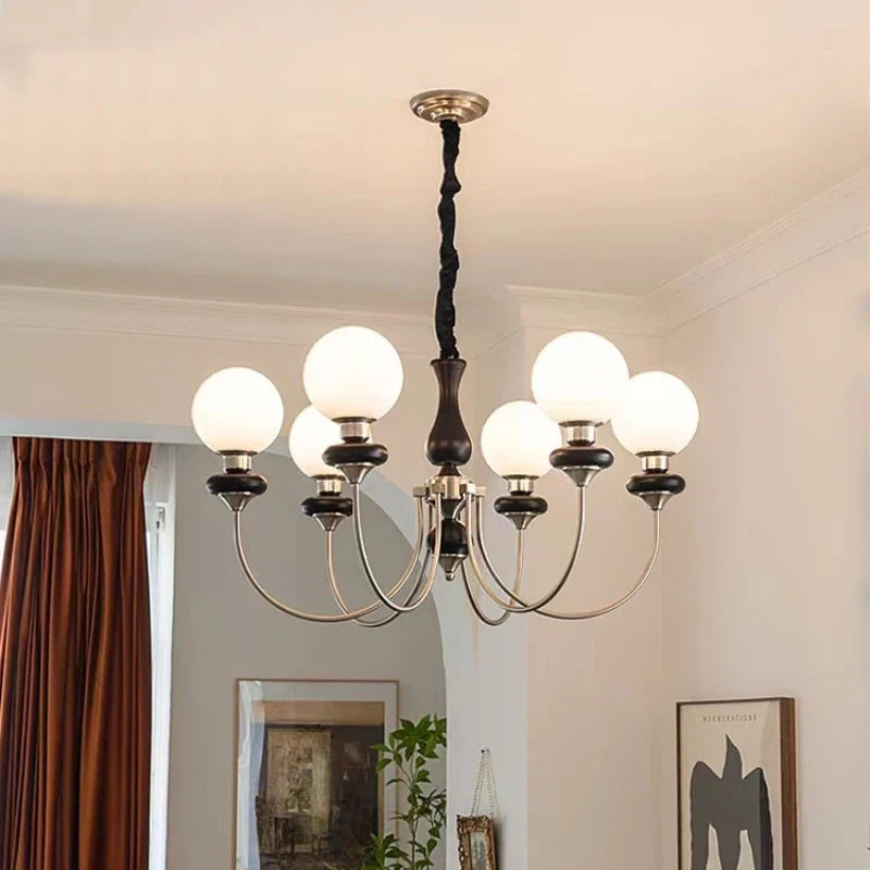 lustre médiéval en verre pour décoration intérieure élégante