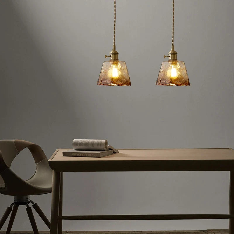 suspension moderne en verre avec led pour décoration intérieure