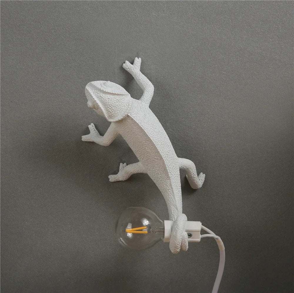 applique murale lézard mignon en résine luminaire de nuit