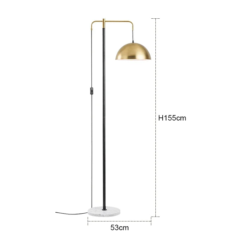 Modern marble LED floor lamp Creative living room, bedroom, study, hotel floor lamp Warm light bedside decorative lamp