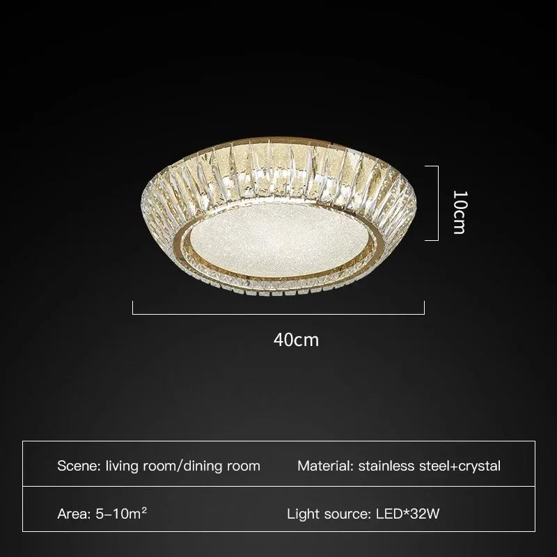 plafonnier en cristal luxe design nordique pour décoration intérieure