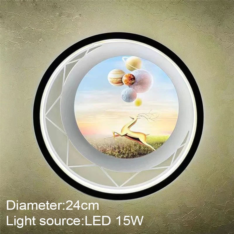 Applique murale LED moderne et ronde