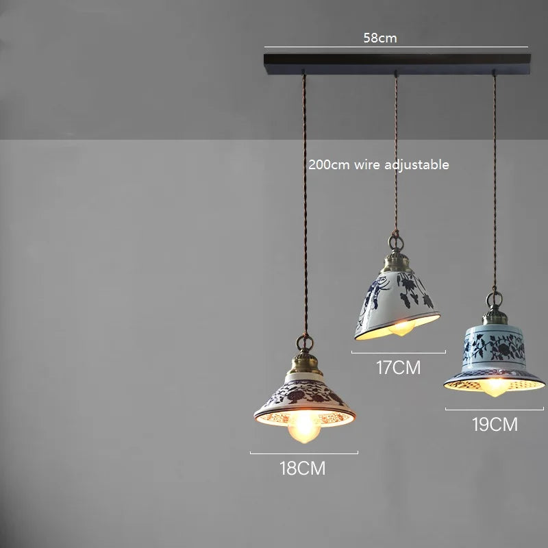 Suspension led en céramique moderne simple