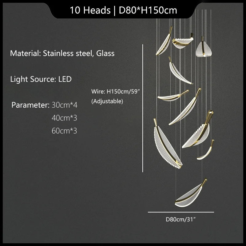 lustre suspendu en verre design pour intérieur élégant