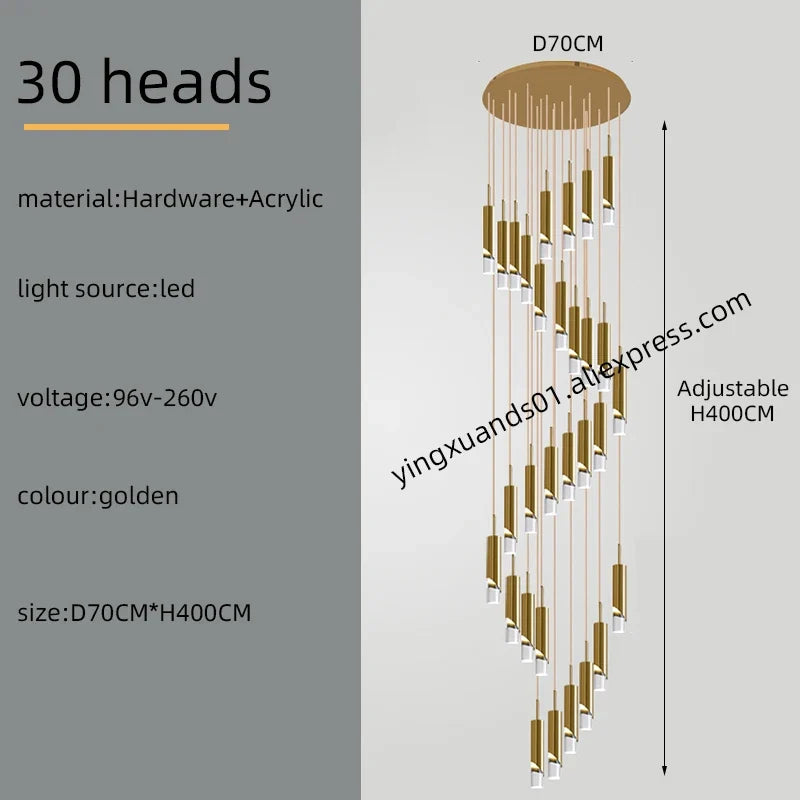 lustre nordique moderne en acrylique pour éclairage créatif intérieur