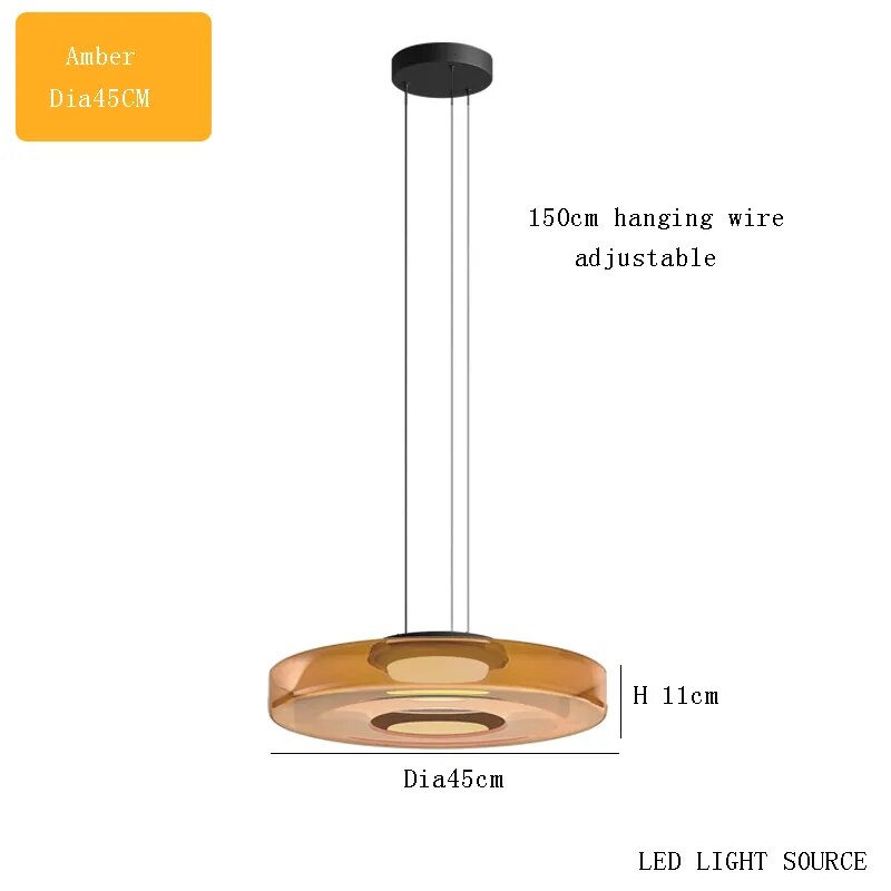 Lustre en verre minimaliste italien