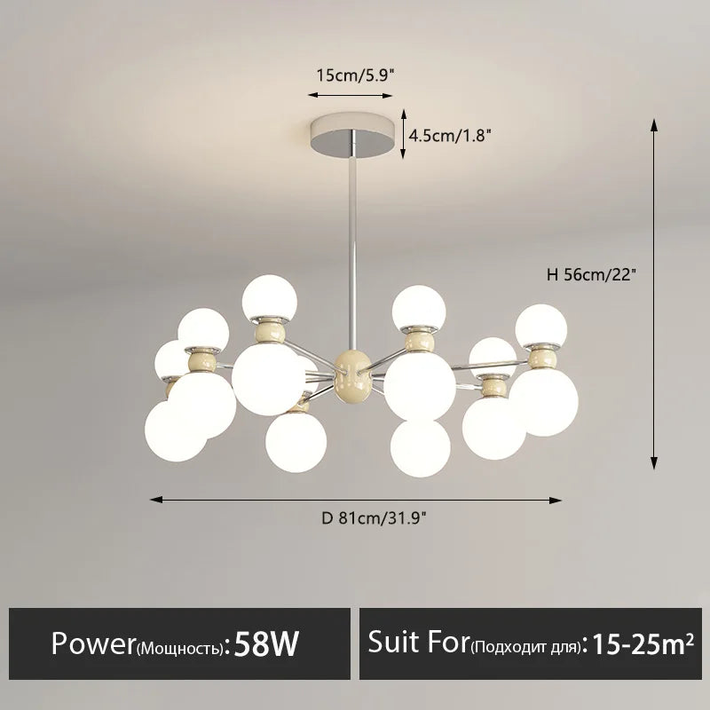 lustre suspendu dimmable pour décoration intérieure moderne