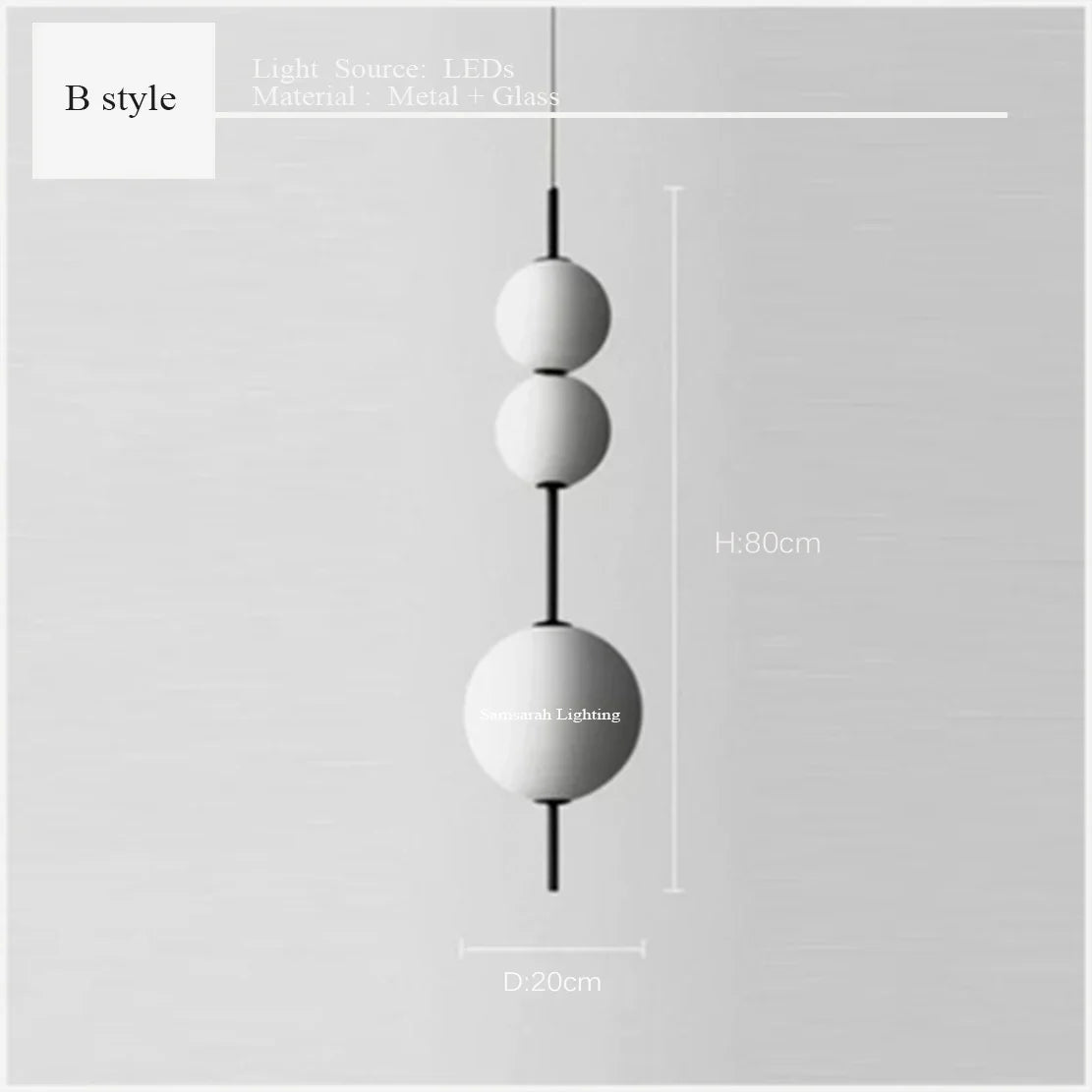 2024 LED White Glass Beads Pendant Chandelier Cafe Bar Bedroom Kitchen Round Ball Hanging Lighting Fixture Home Decor