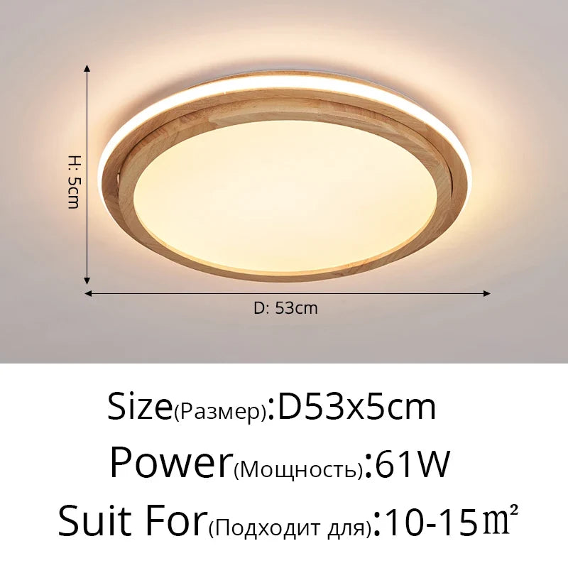 plafonnier led style japonais pour entrée et couloir