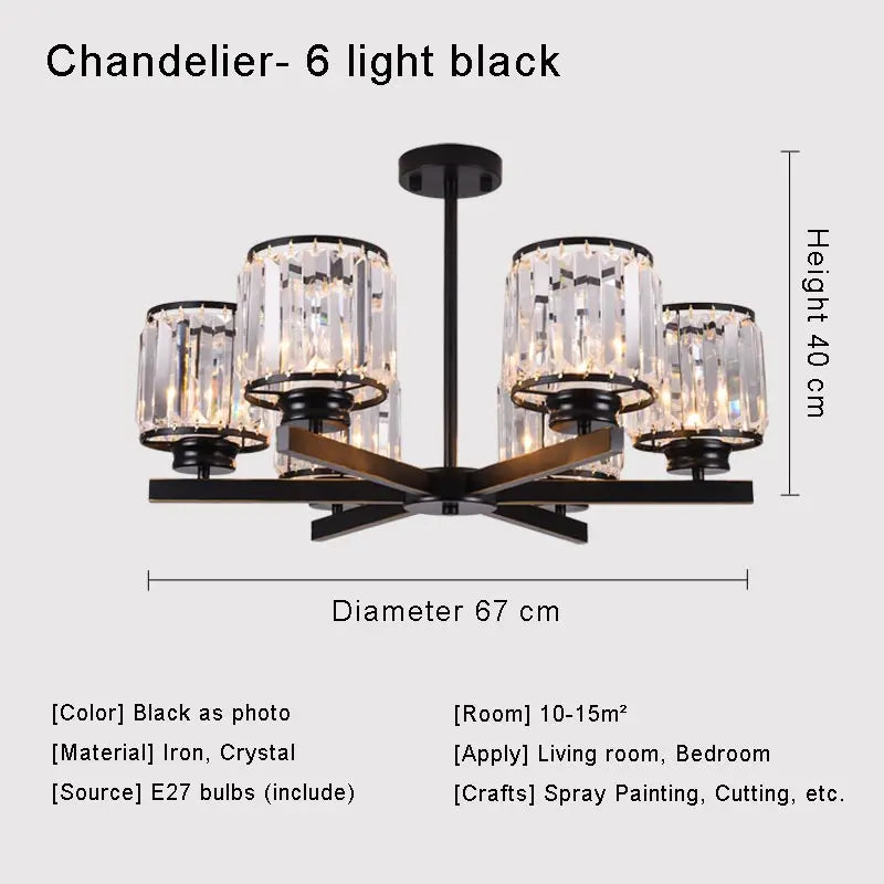 lustre en cristal moderne pour un éclairage intérieur élégant