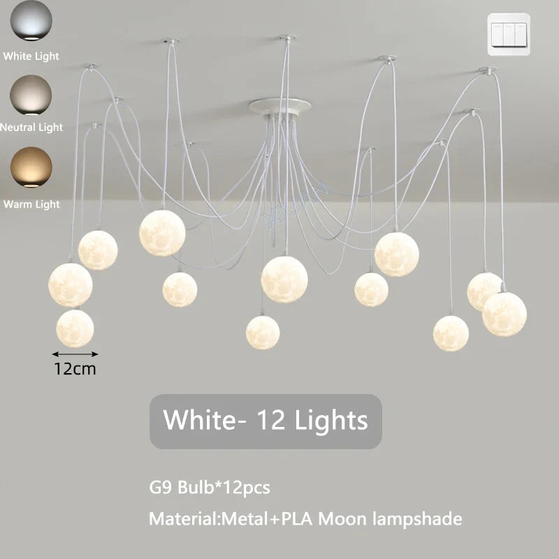 lustre multi lumières suspendues style nordique pour commerces