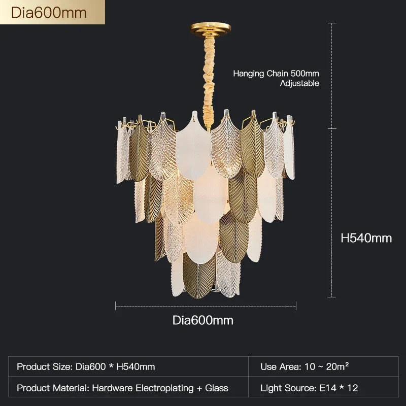 Luxe postmoderne LED lustre éclairage E14 salon Villa hall grands lustres décoration de la maison en verre longue lampe suspendue