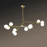 2024 Modern LED Chandelier Branches Style Glass Balls Ceiling Lamp Living Room Dining Room For Bedroom