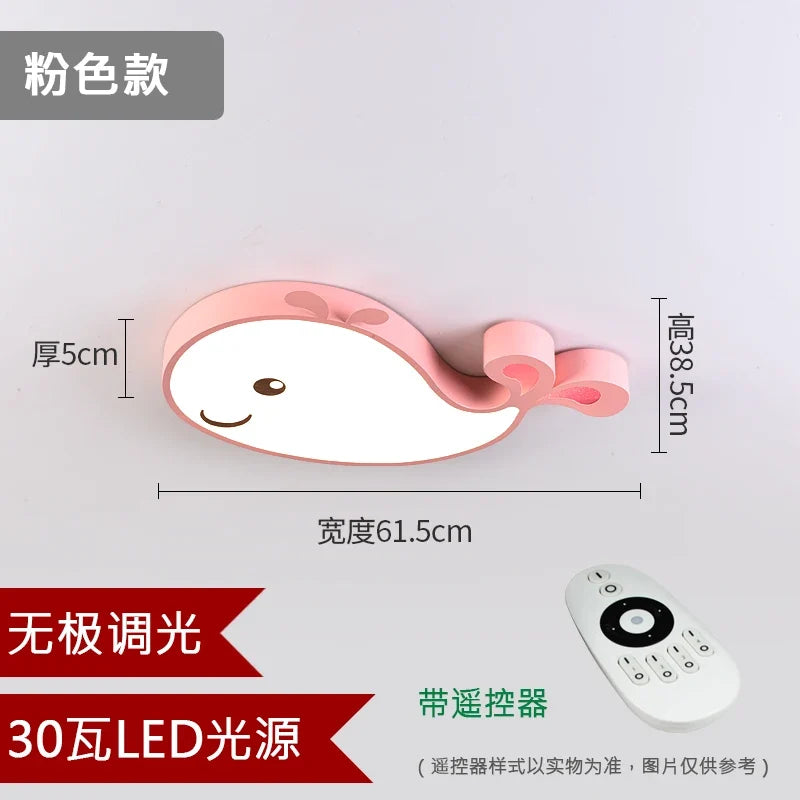 plafonnier led baleine éclairage créatif moderne pour enfant