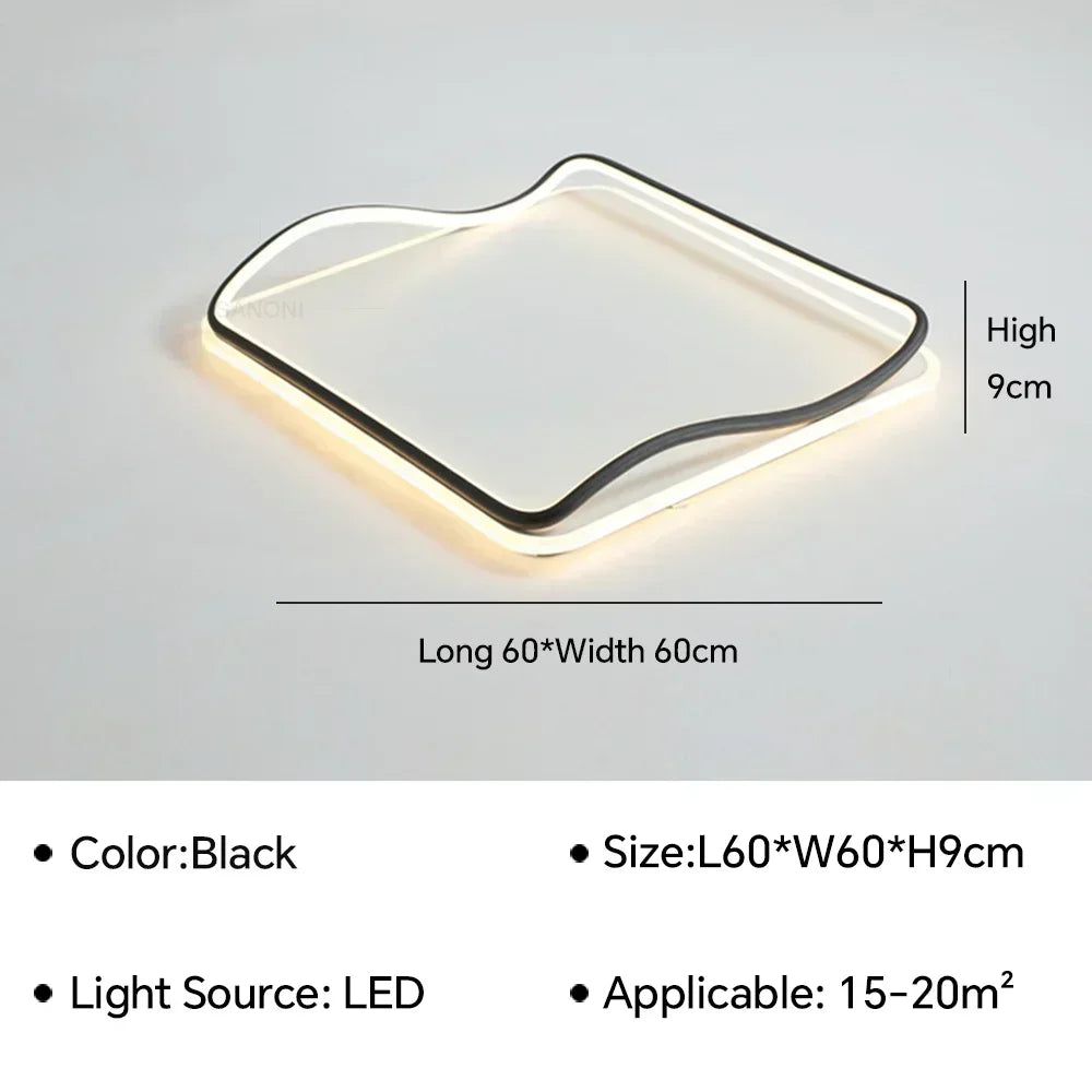 lustre moderne à leds pour décoration intérieure élégante