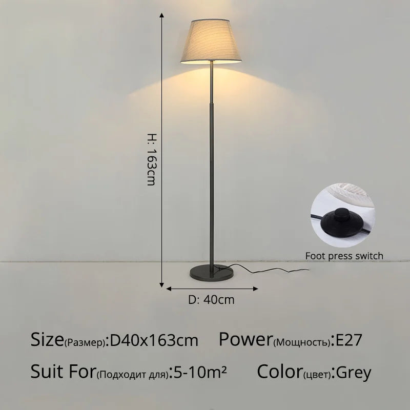 lampe de sol minimaliste de luxe avec table verticale réglable