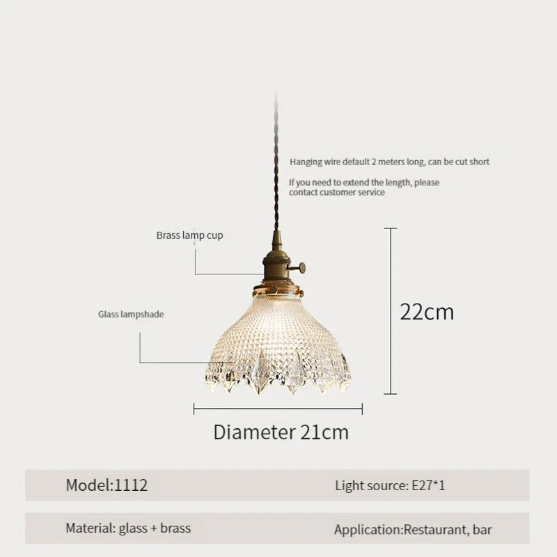 suspension luminaire nordique en bois verre et laiton rustique moderne
