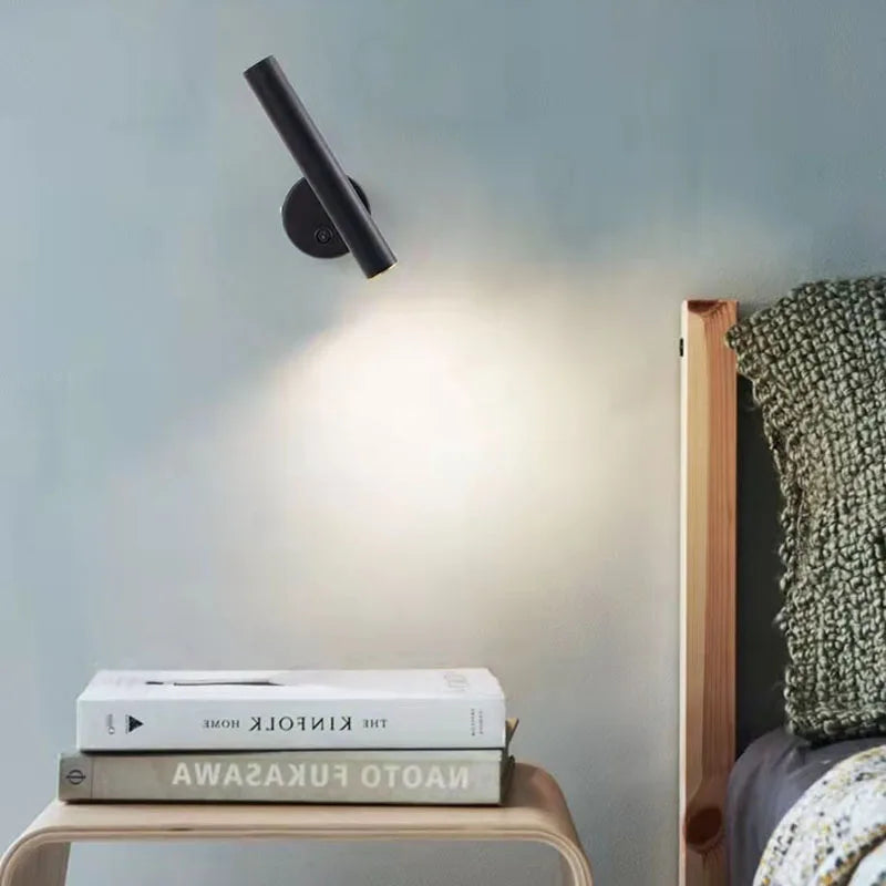 applique murale led rotative moderne pour lecture et détente