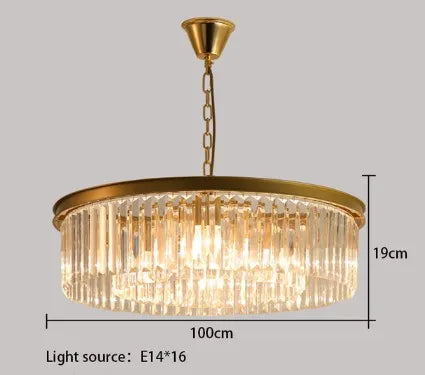 lustre en cristal suspendu pour éclairage intérieur design élégant