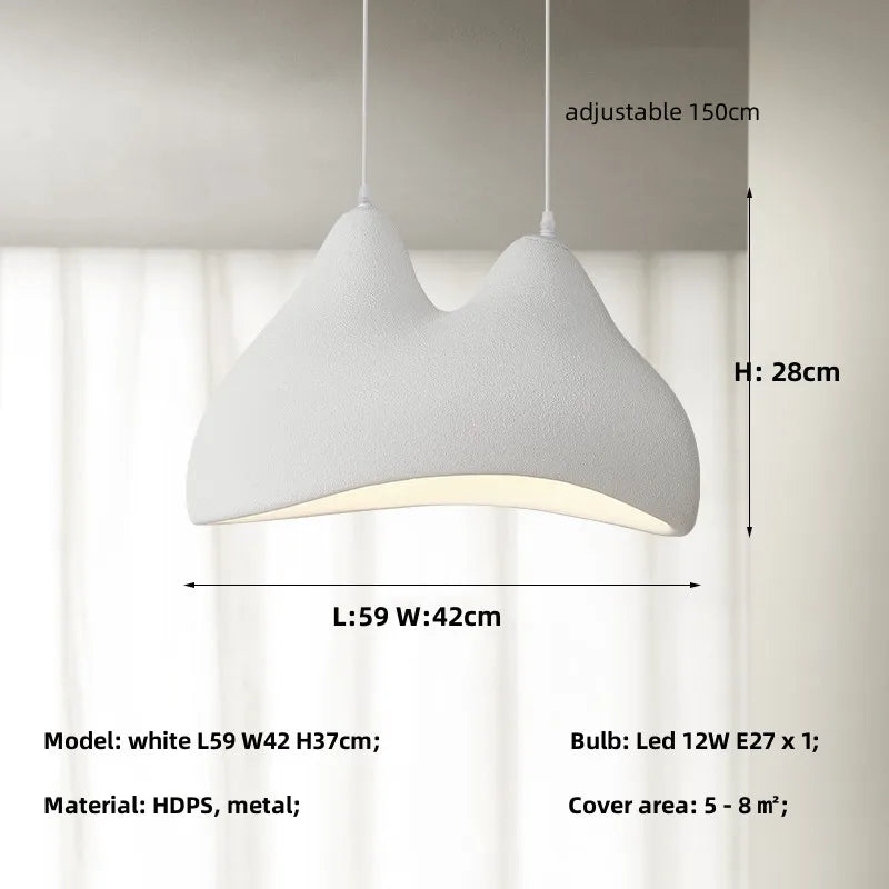 suspension Nordique Wabi Sabi E27 lumières Restaurant style crème chambre décoration de la maison LED