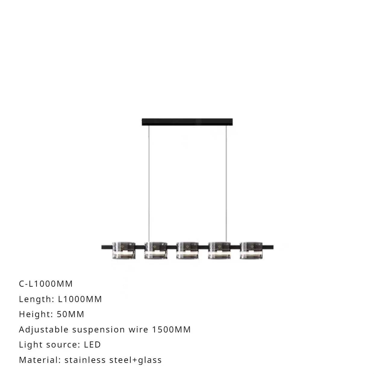 lustre sandyha moderne minimaliste abat-jour verre led suspendu
