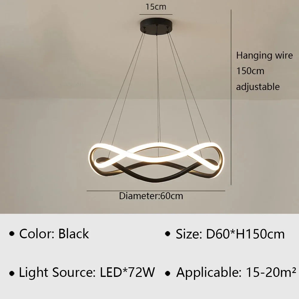 suspension à led moderne pour décoration intérieure élégante