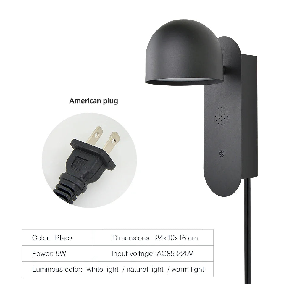 applique murale led intelligente rotative et réglable pour décoration intérieure